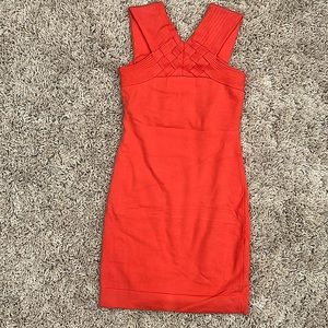 Milly Tangerine Basketweave Annalee Knit Dress